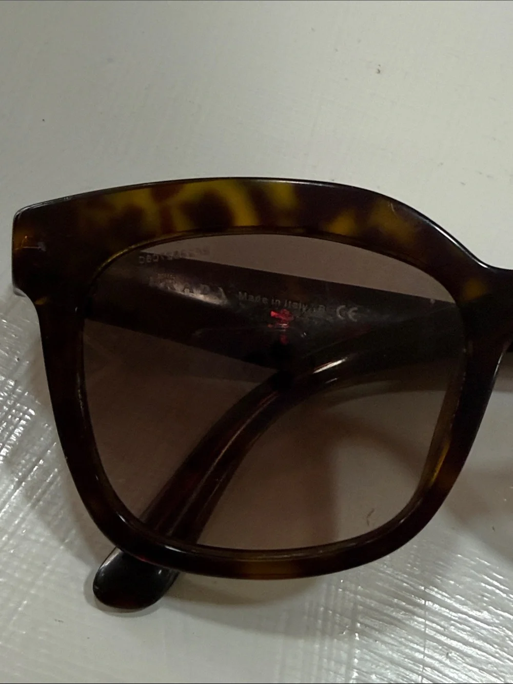 Prada Tortoiseshell Sunglasses with Brown Gradient Lenses